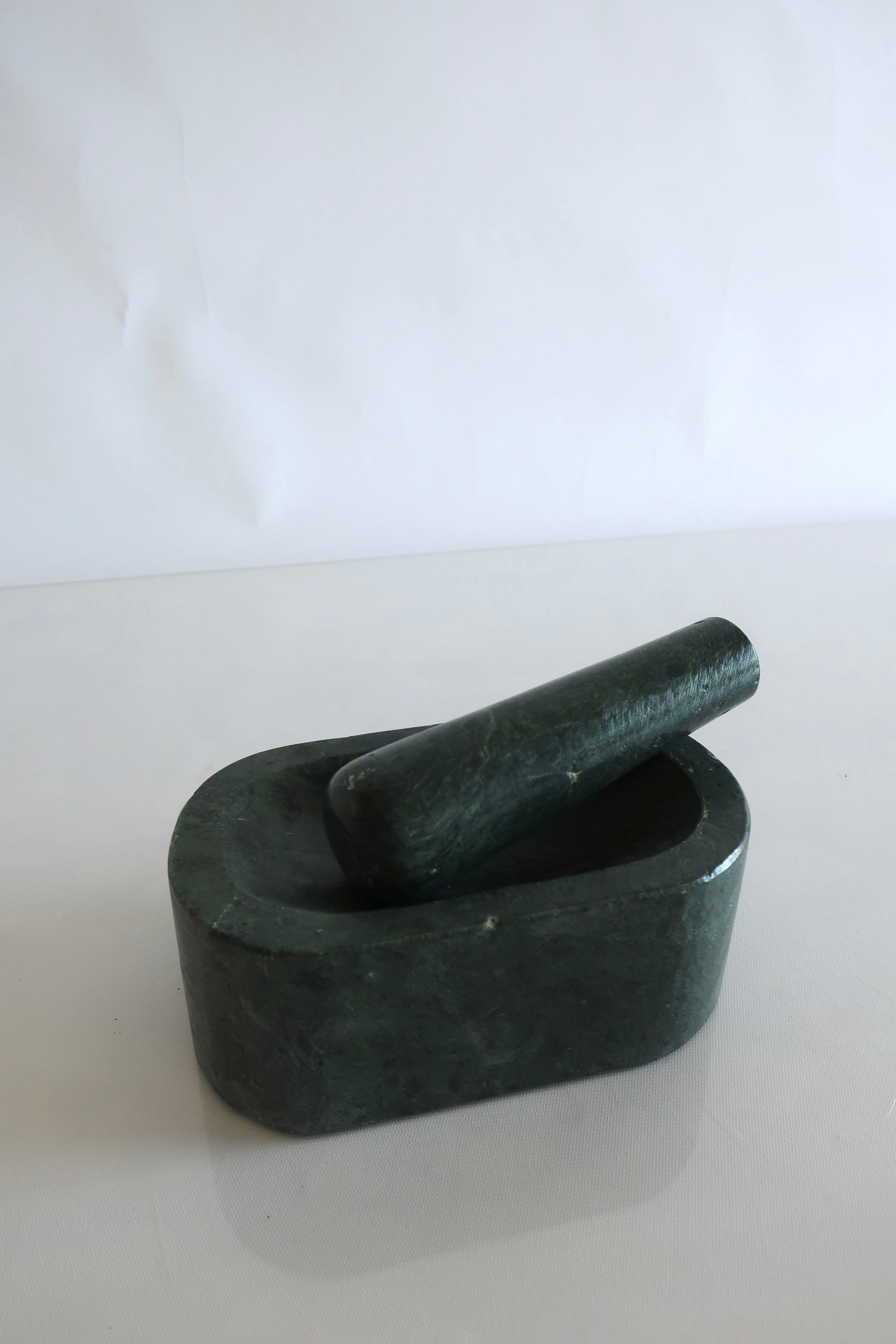 Green Marble Mortar and Pestle