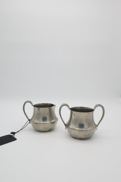 Pewter Sugar & Creamer Set