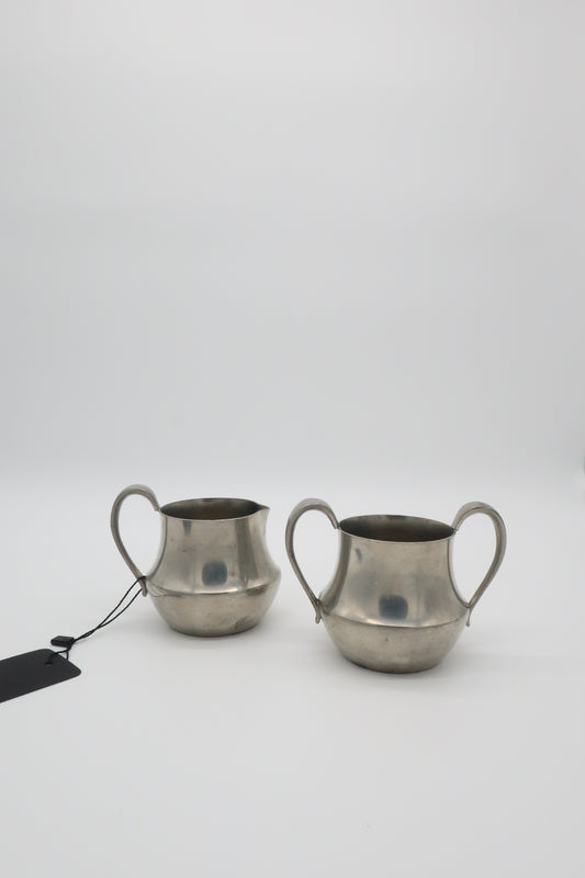 Pewter Sugar & Creamer Set