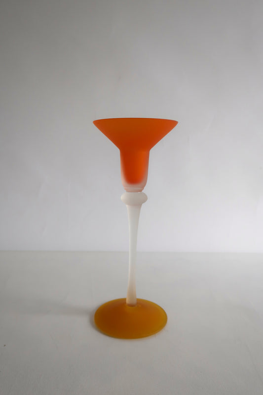 Satin Tangerine Candle Holder