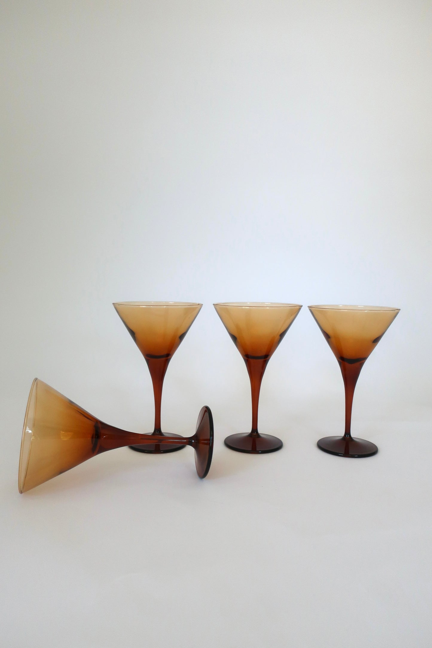 Amber Martini Glasses