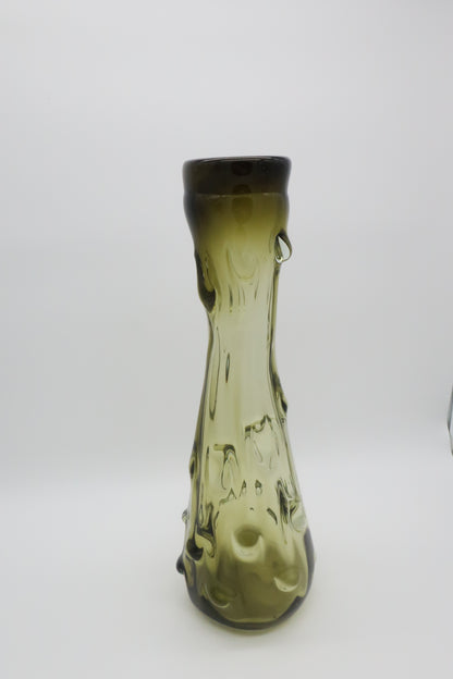Murano Olive Green Boobie Vase
