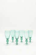 1960s Italian Sea Green Shot Glasses