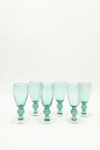 1960s Italian Sea Green Shot Glasses