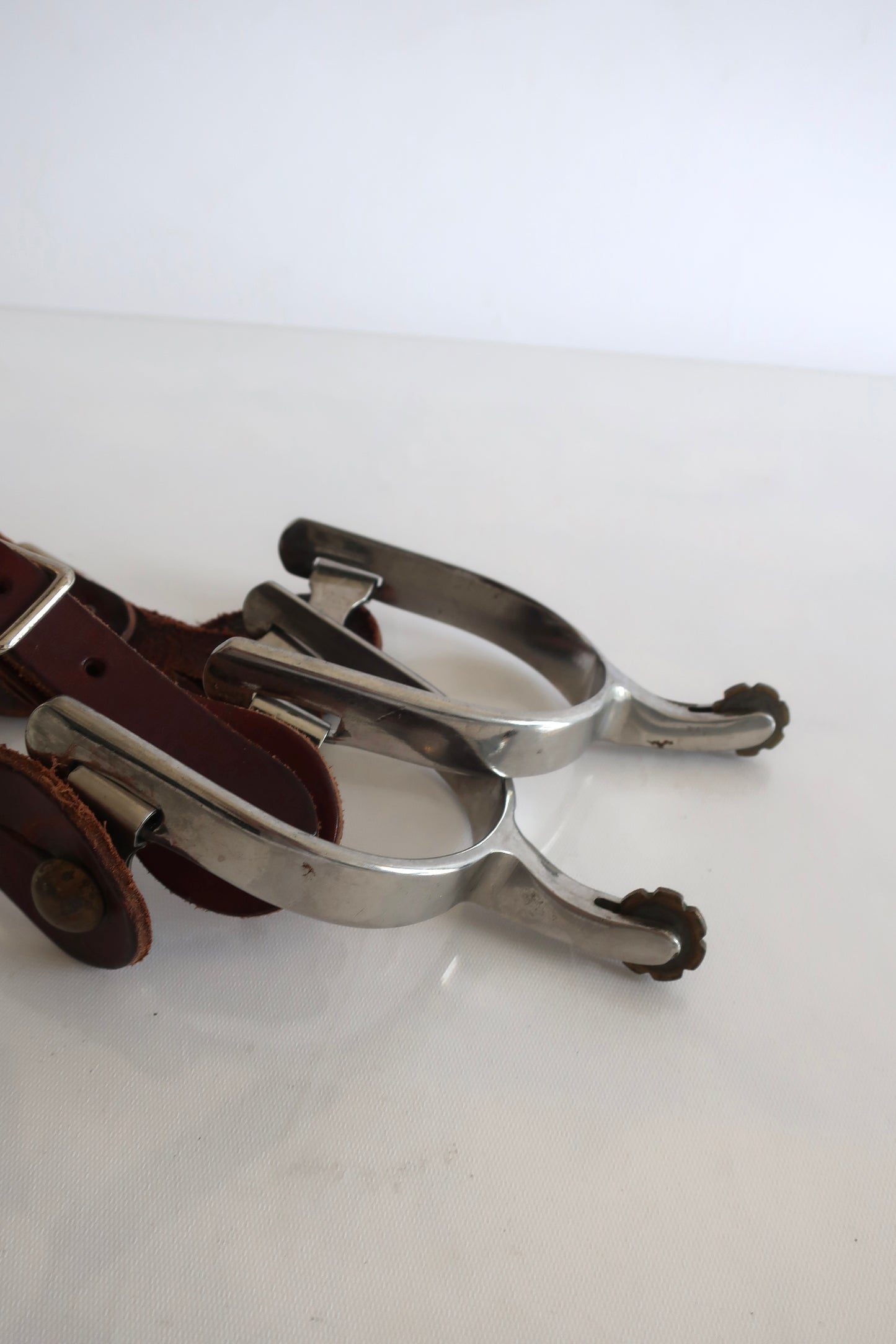 Western Leather & Silver Cowboy Spurs