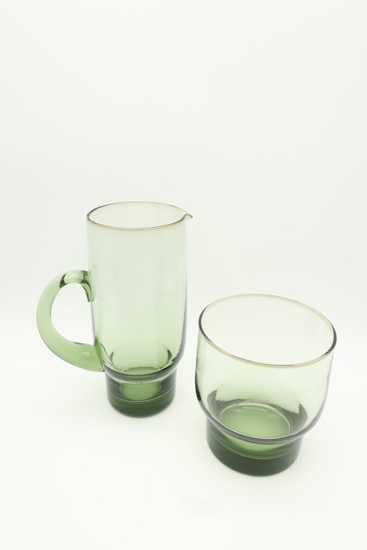 1970s Danish Green Pitcher & Ice Bucket Set