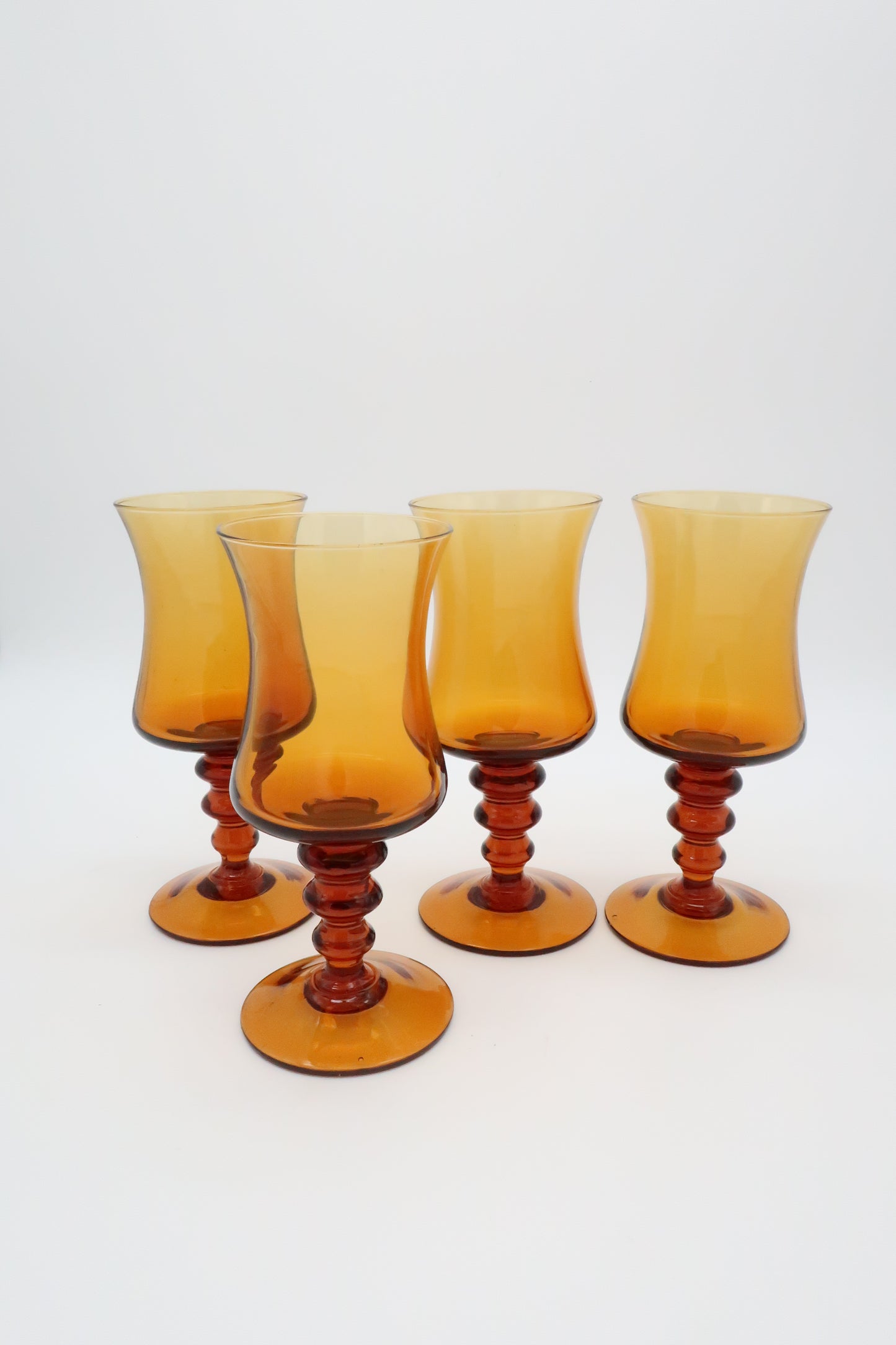 1970's Colony Amber Goblets