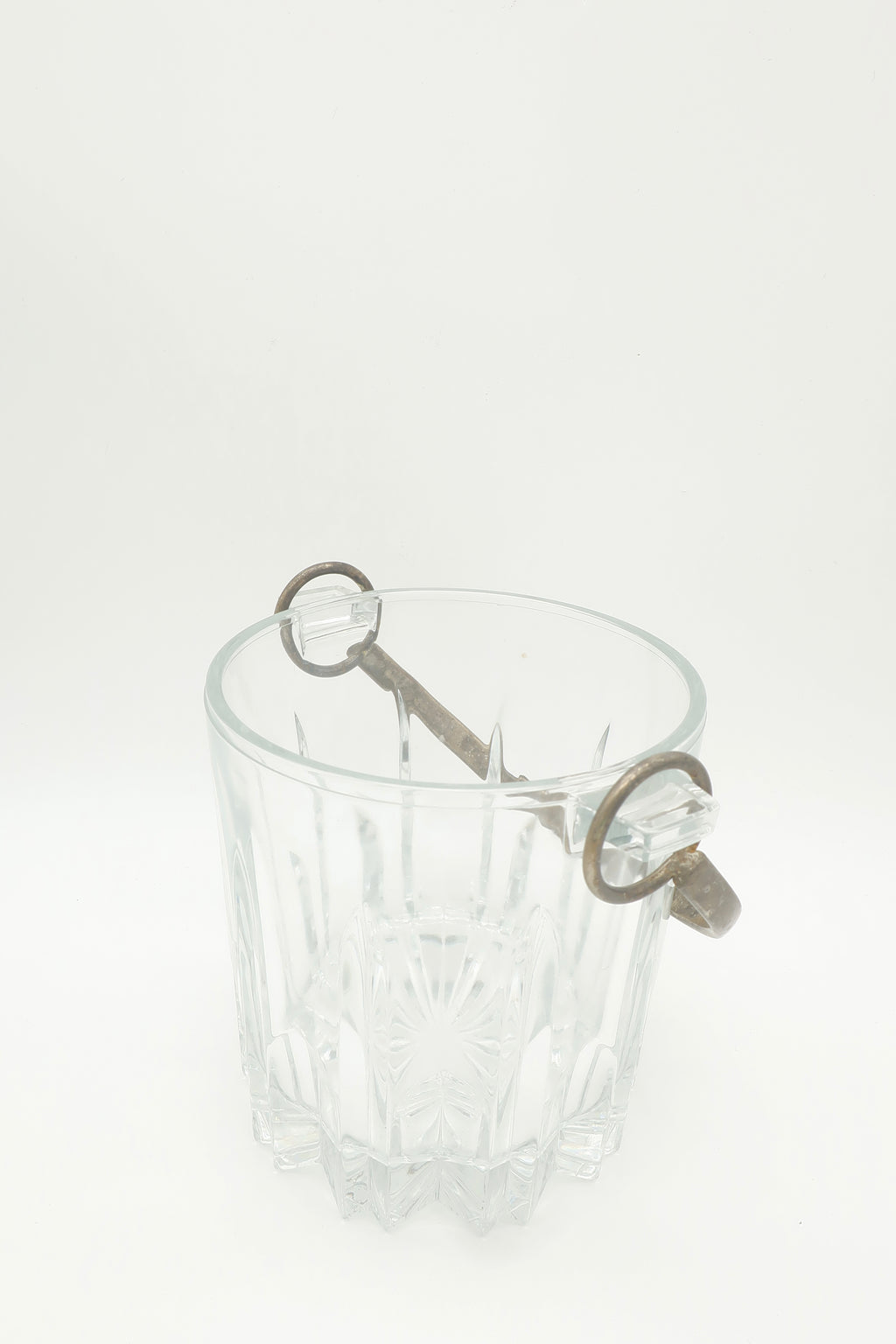 Clear Glass Ice Bucket