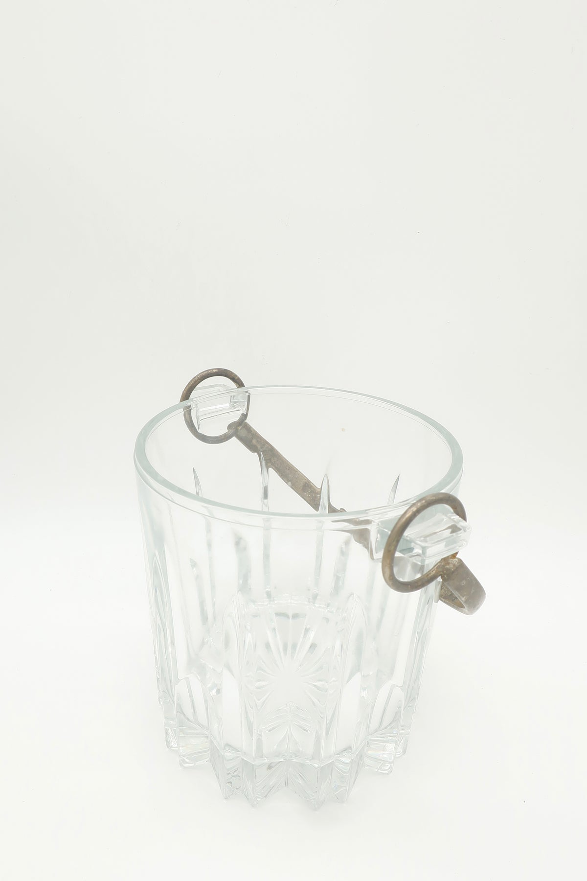 Clear Glass Ice Bucket