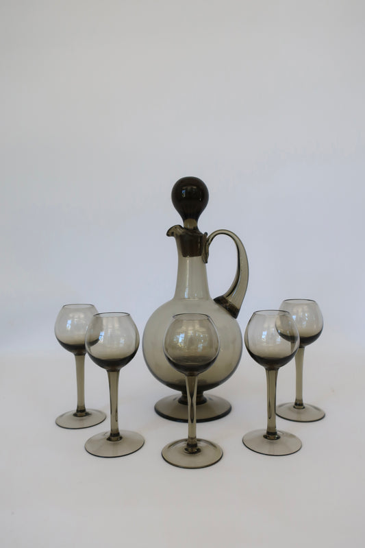 Smokey Brown Decanter Set