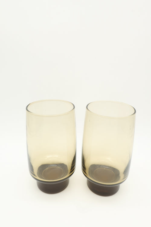 1970s Libbey Tawny Brown Tumblers