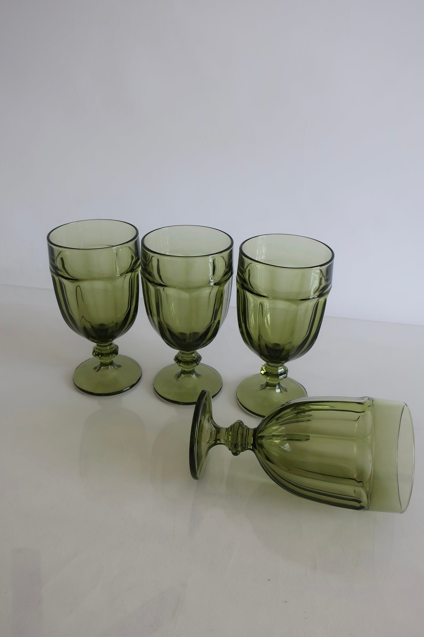 Libbey Gibraltar Green Goblets