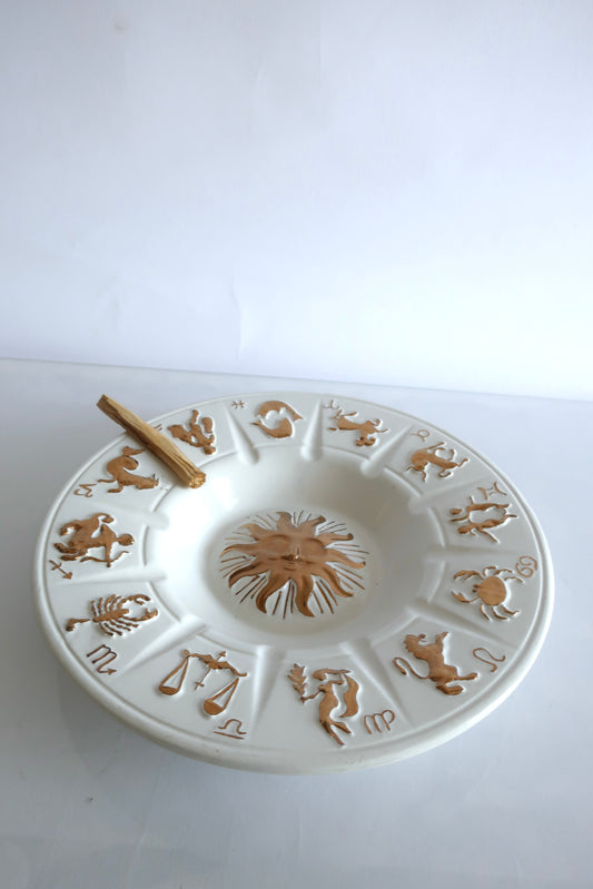 Horoscope Cream & Gold Ashtray