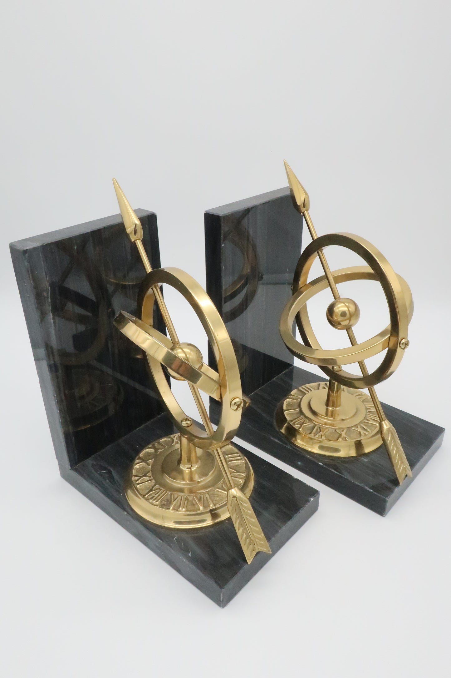 Marble Armillary Sphere bookends