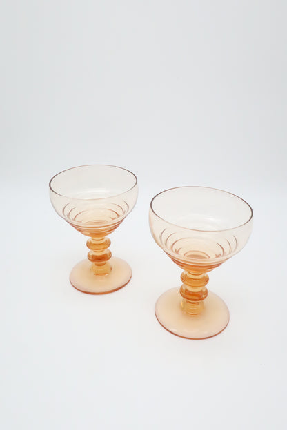 1950’s Peachy Orange Coupes