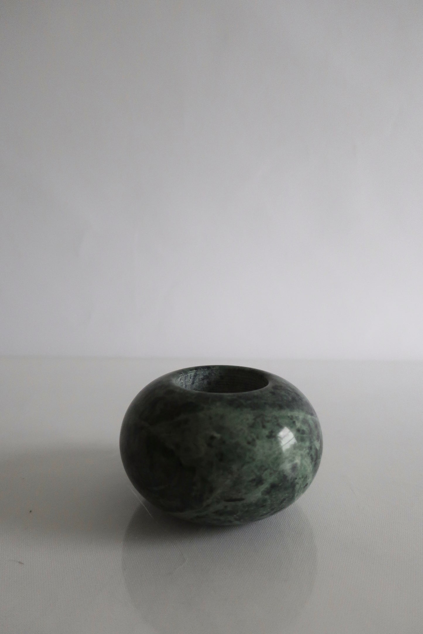 Green Marble Round Candle Holder