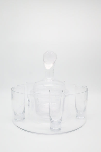7 Piece Clear Glass Decanter Set