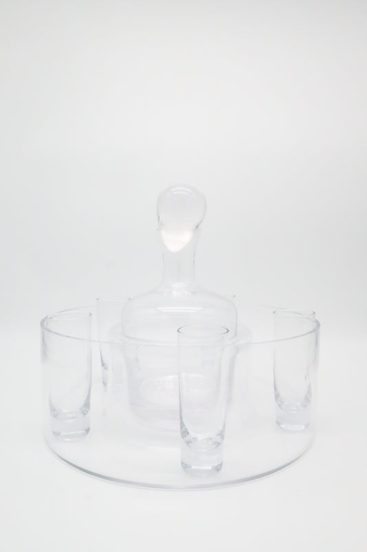 7 Piece Clear Glass Decanter Set