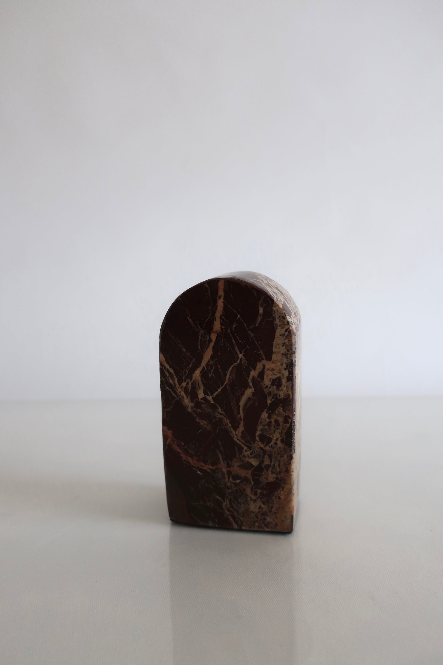 Burgundy Marble Bookend