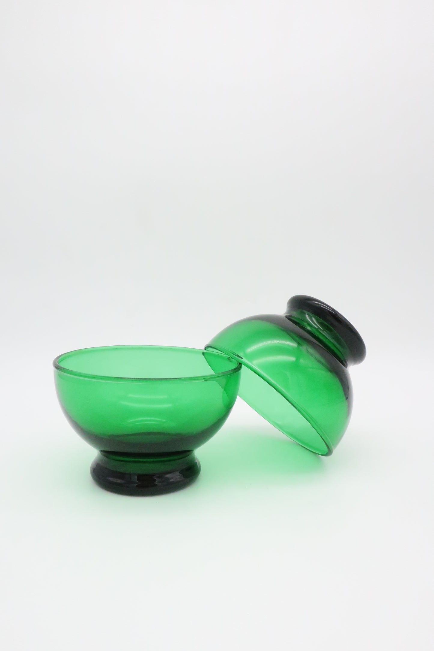 Green Glass Bowl Set