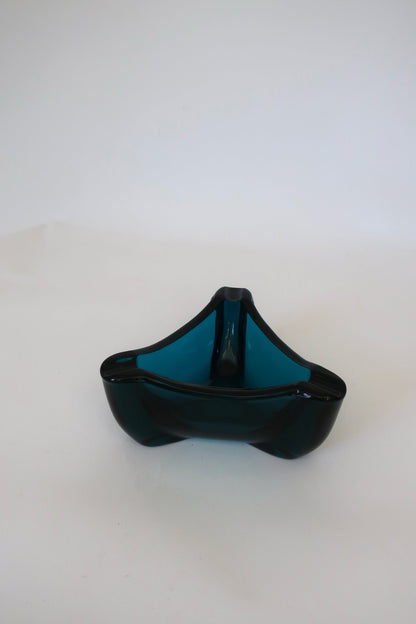 Viking Blue Triangle Ashtray