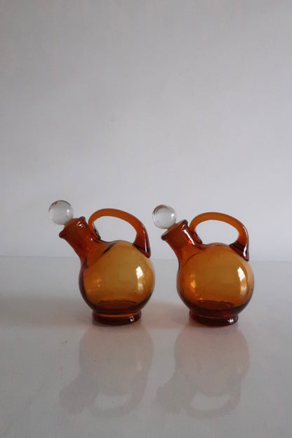 Cambridge Amber Glass Tilt Cruet