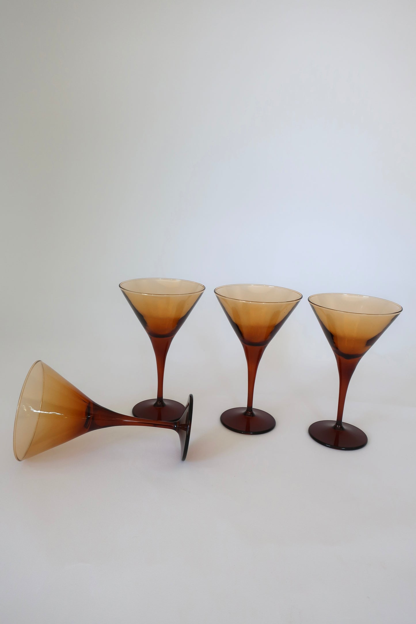 Amber Martini Glasses