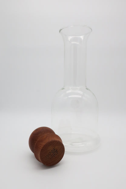 Dansk Glass & Wood Wine Carafe
