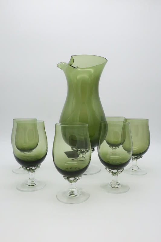 1960s Sasaki Green Martini Set