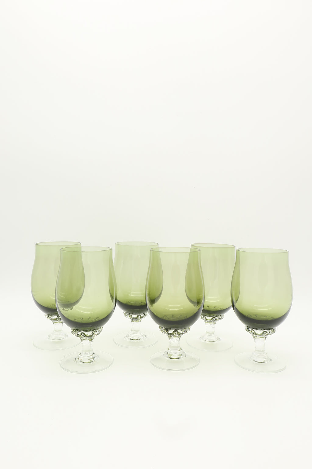 1960s Sasaki Green Juice Cocktail Glasses