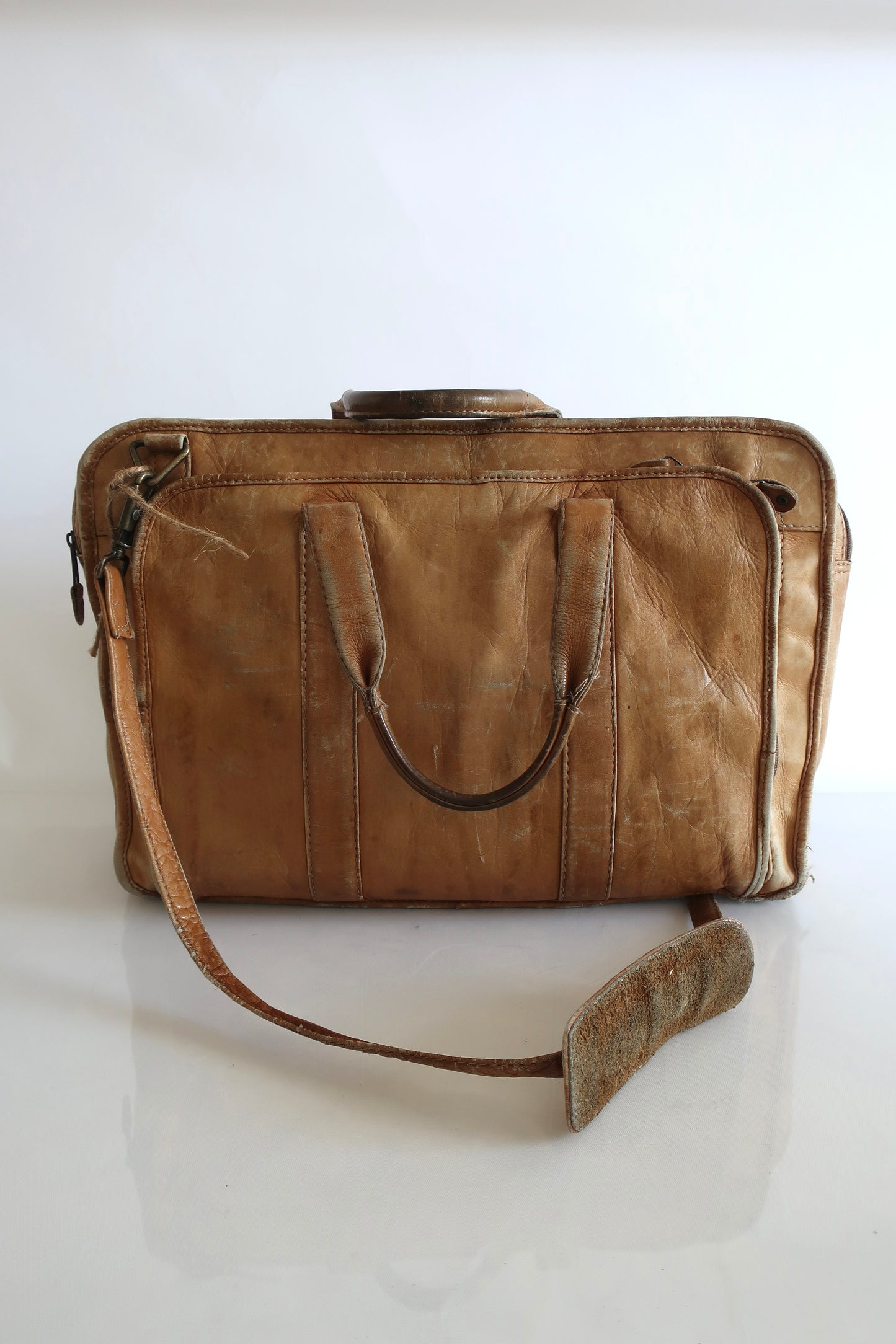 Brown Leather Book Bag