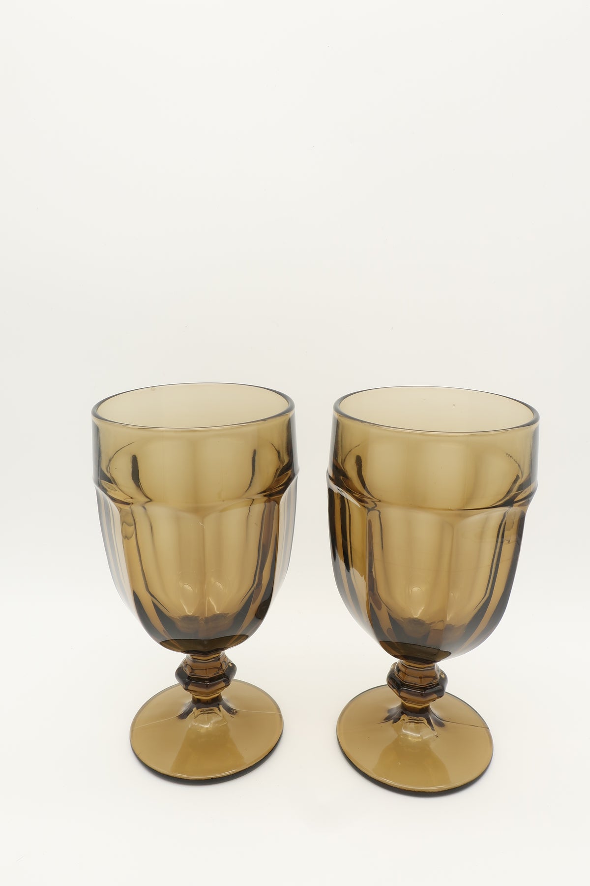 Libbey Gibralter Brown Goblets Set