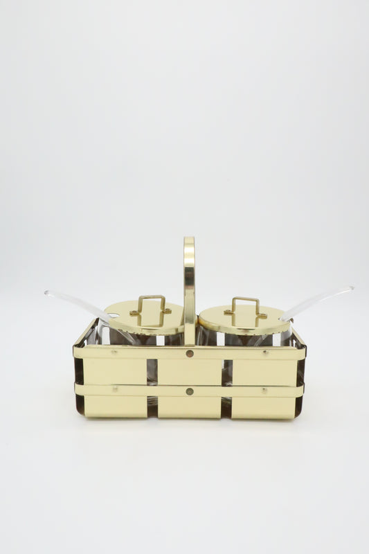 Brass Basket Serving Set