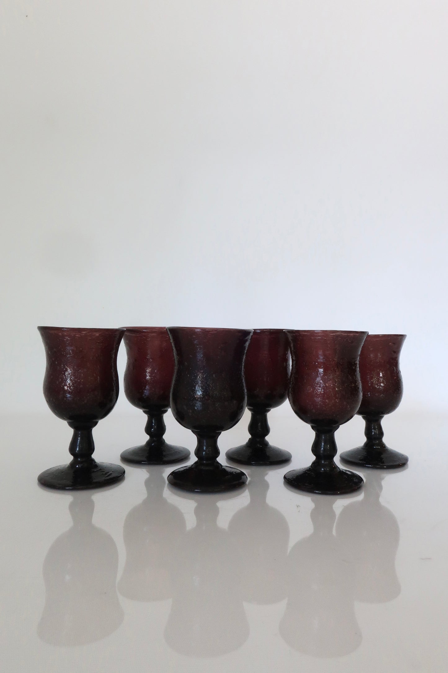 Murano Pulegoso Amethyst Wine Glasses