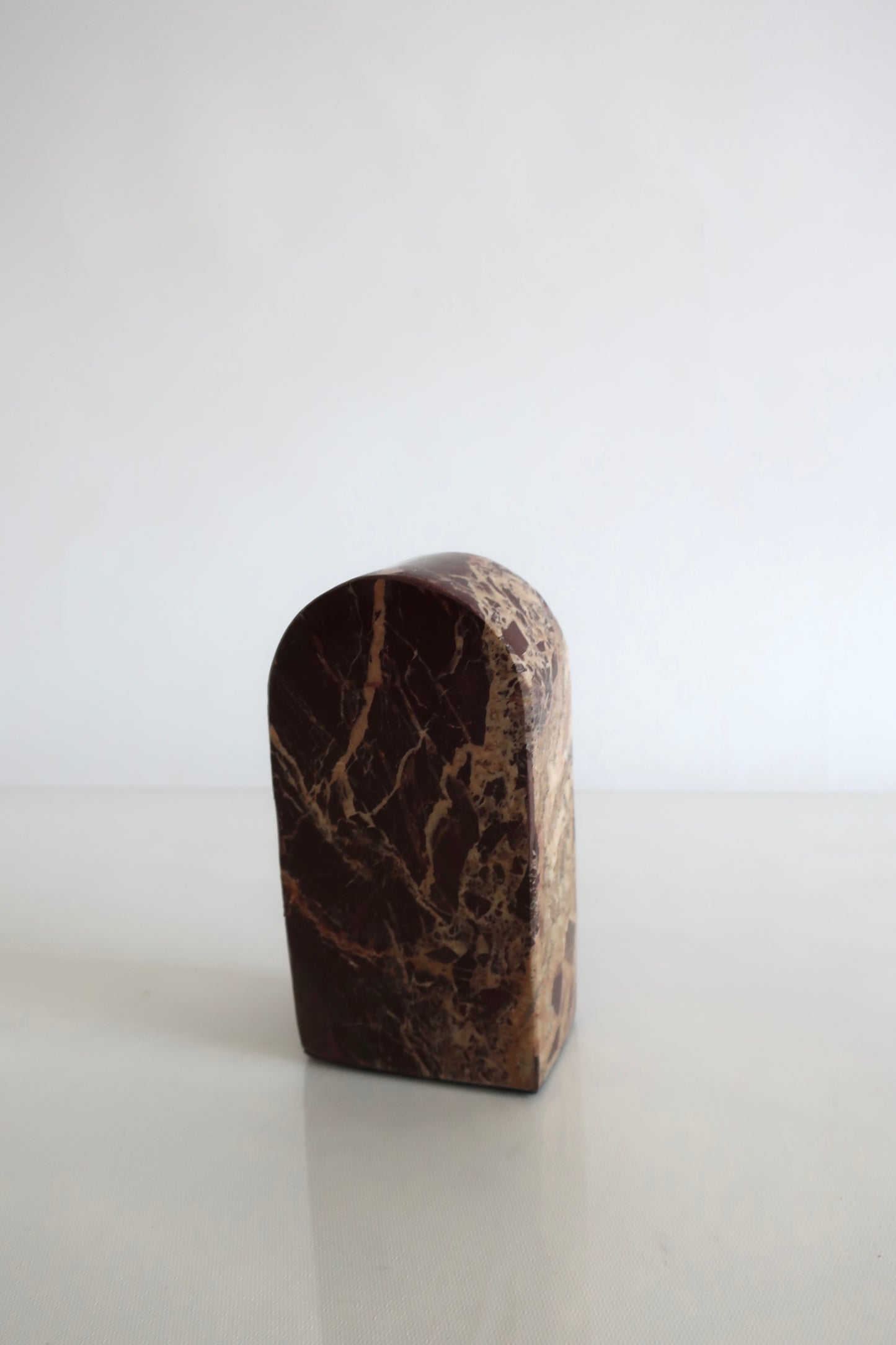 Burgundy Marble Bookend