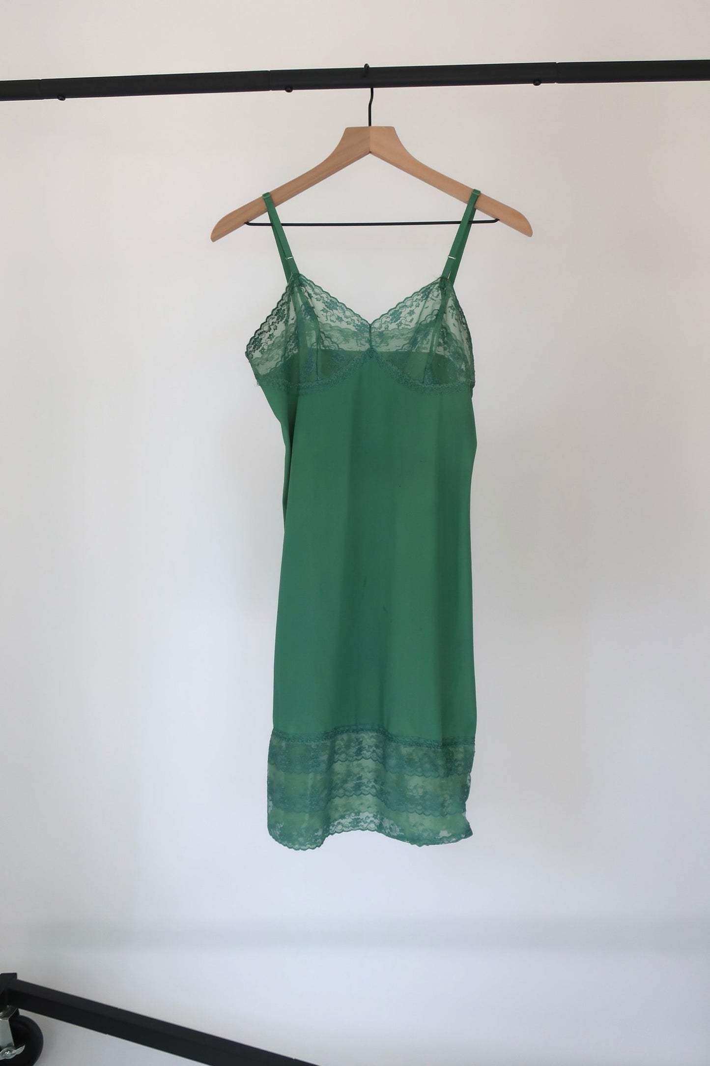 Hand Dyed 50’s Van Roalte Green Slip Dress