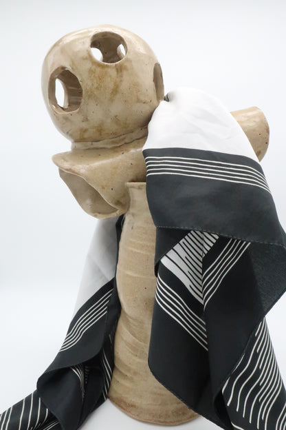 Black & White Patterned Scarf