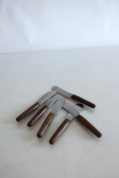 Stainless Steel & Teak Cheese Knives