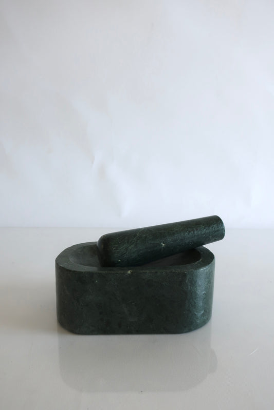 Green Marble Mortar and Pestle