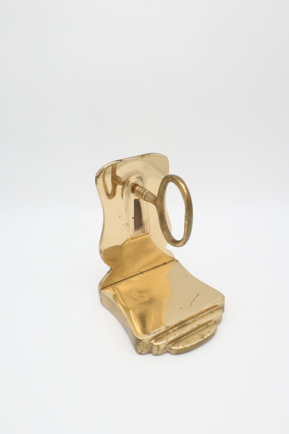 Brass Lock & Key Bookend