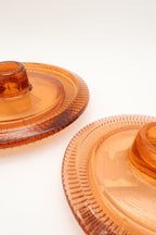 L.E. Smith Peachy Pink Candle Holder