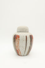 Lidded Japanese Speckled Ceramic Jar