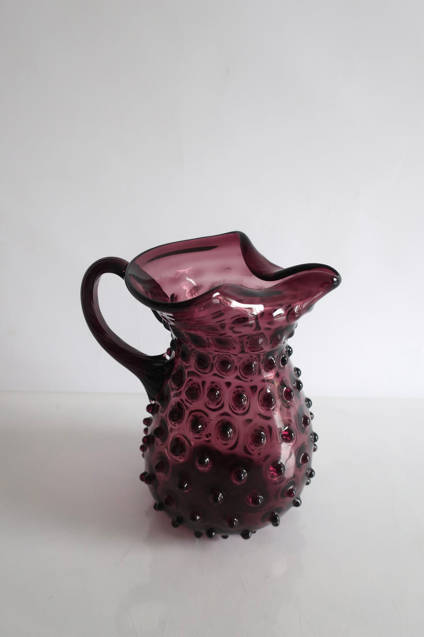 Amethyst Hobnail Pitcher