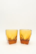 1970s Colony Amber Whiskey Glasses Set