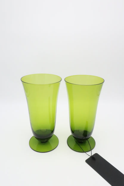 Green Glass Tumblers