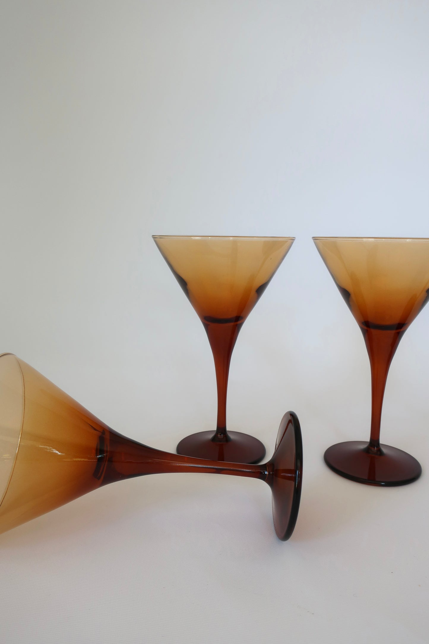 Amber Martini Glasses