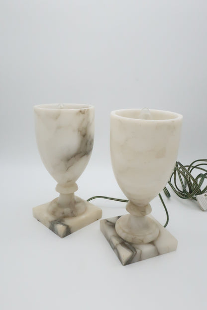 20th Century Italian Marble Side Table Lamp