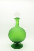 1970s Zodax Green Frosted Decanter