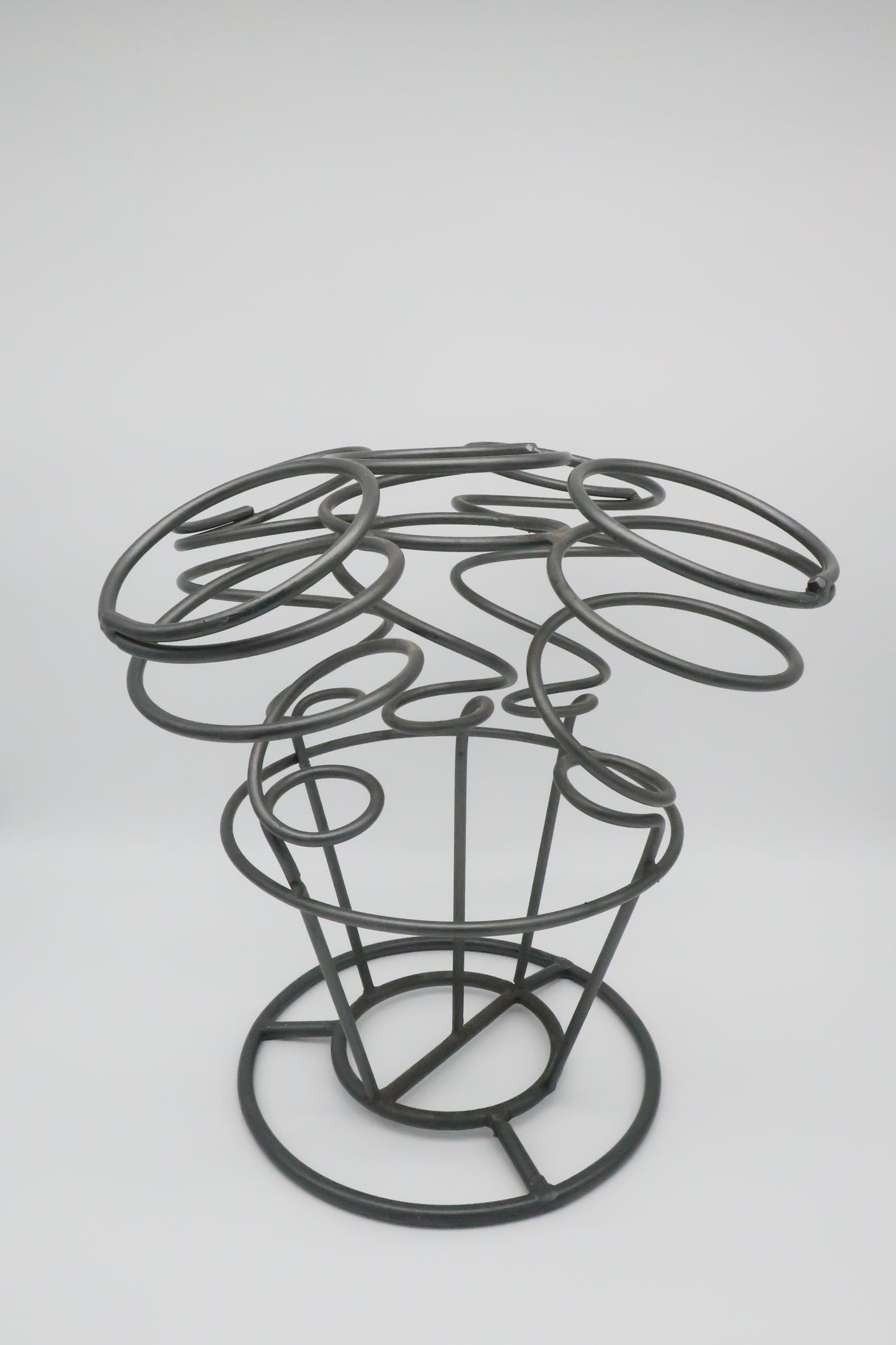 Spiral Silver Toned Wine Rack