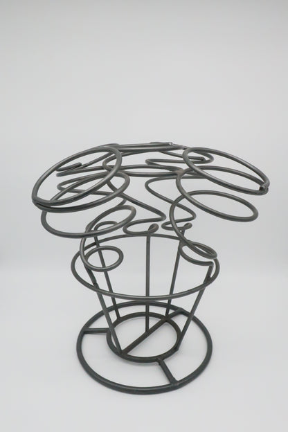 Spiral Silver Toned Wine Rack